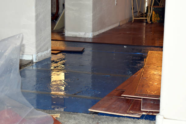 Professional Emergency Water Damage Restoration technician working in Juneau, WI